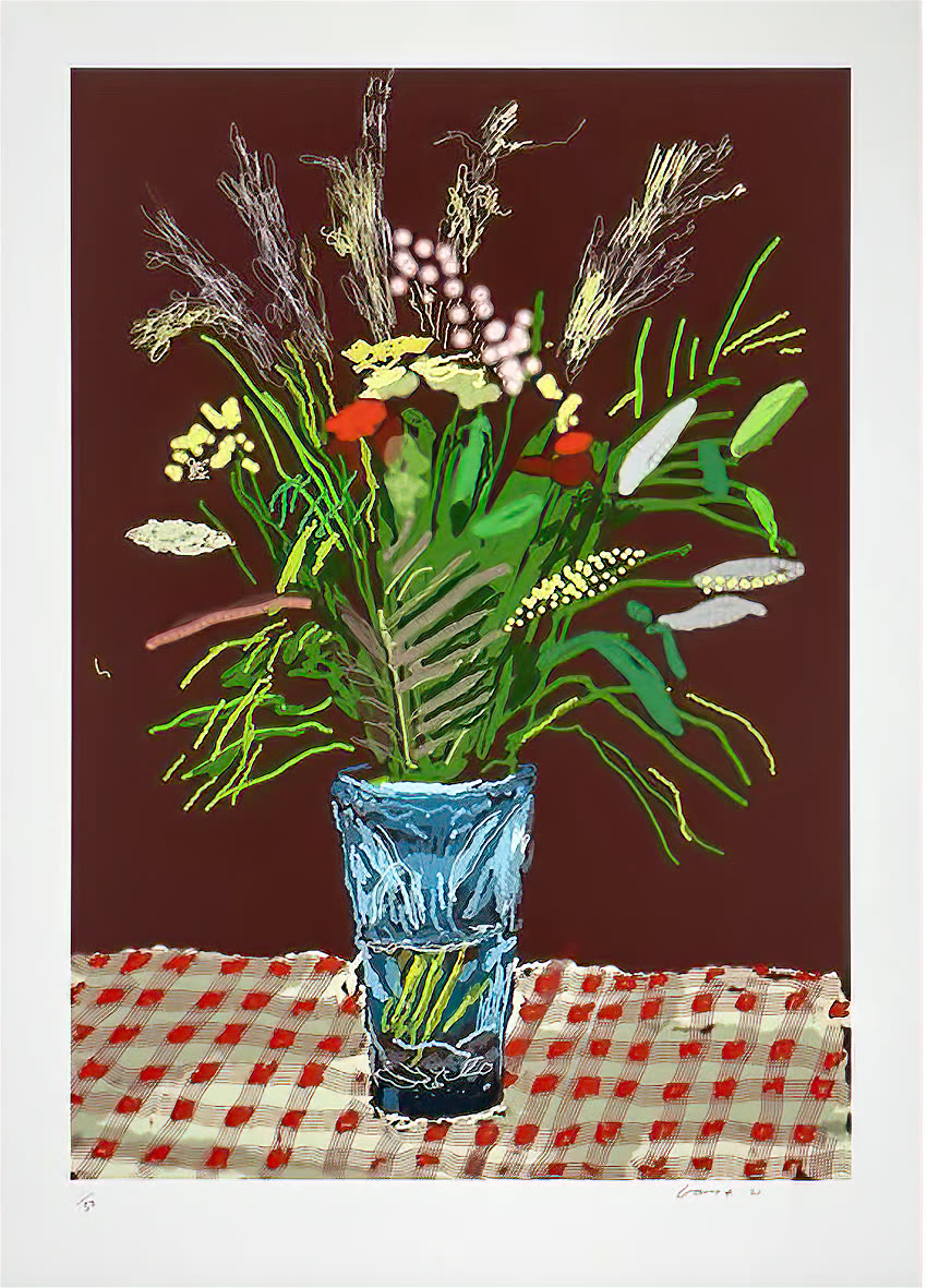 David Hockney Flowers In A Tall Vase